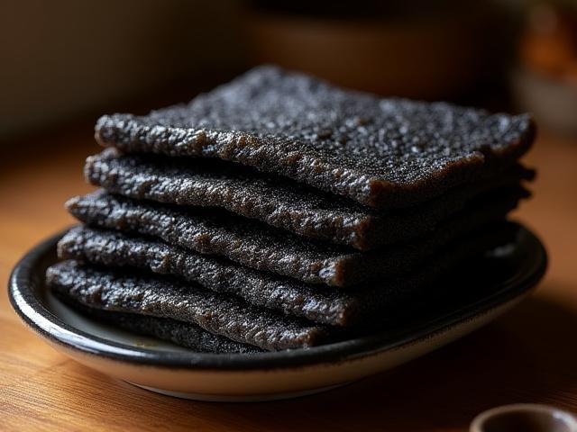 燻製された鰹節が棚に整然と並べられている様子