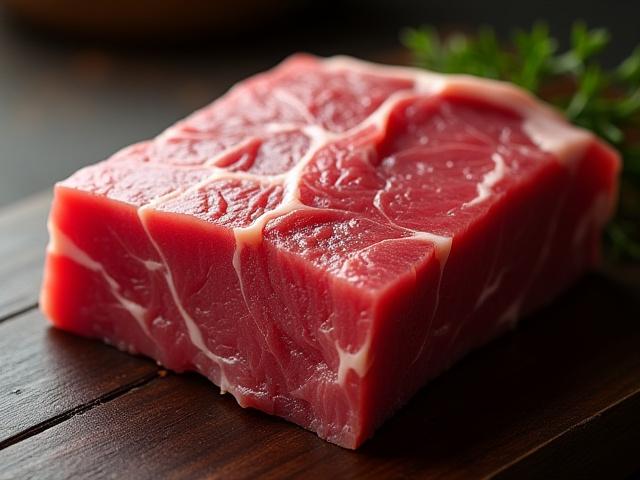 霜降りが美しい鹿児島黒豚の生肉の塊