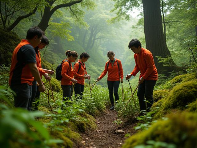 屋久島での森の再生トレッキング