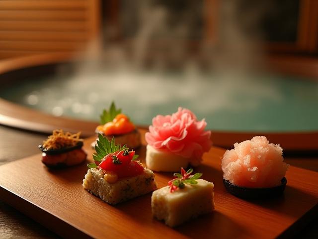 温泉後の豪華な鹿児島料理ディナー