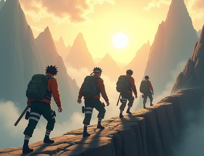 森の奥深くにある隠された巻物の漫画スタイルのイラスト。