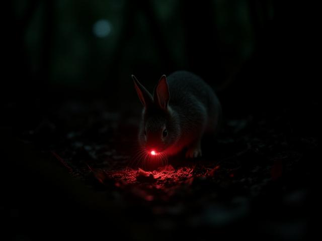 奄美大島で夜行性の姿を見せるアマミノクロウサギ